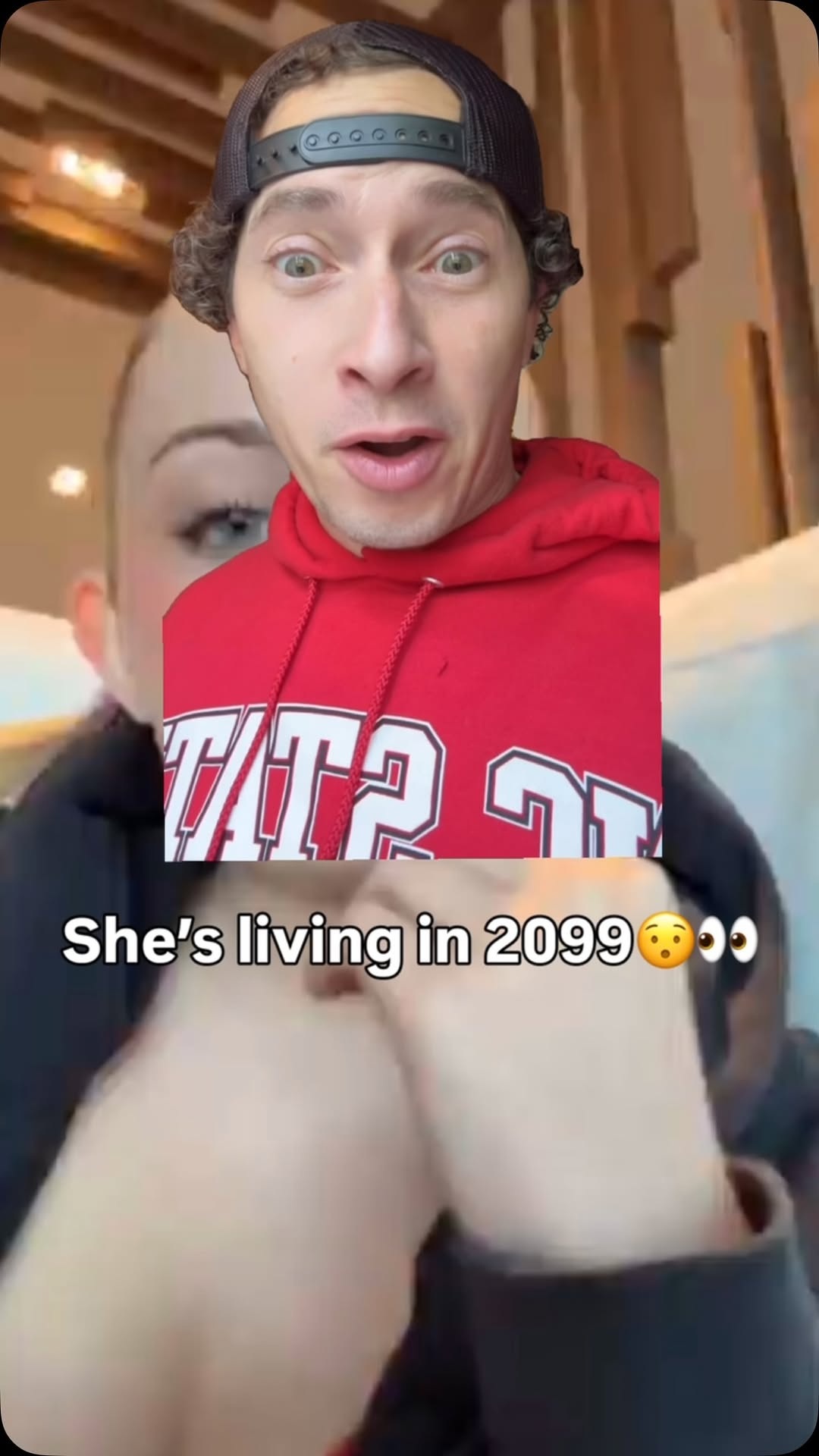 Opening seconds of Eric’s featured Reel, with the on-screen text: She’s living in 2099