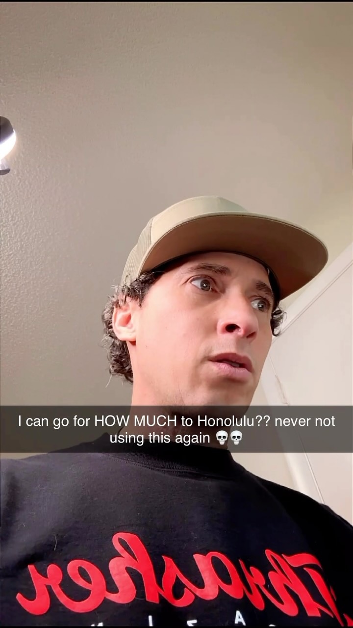 Eric in a cap talking about a Honolulu fare